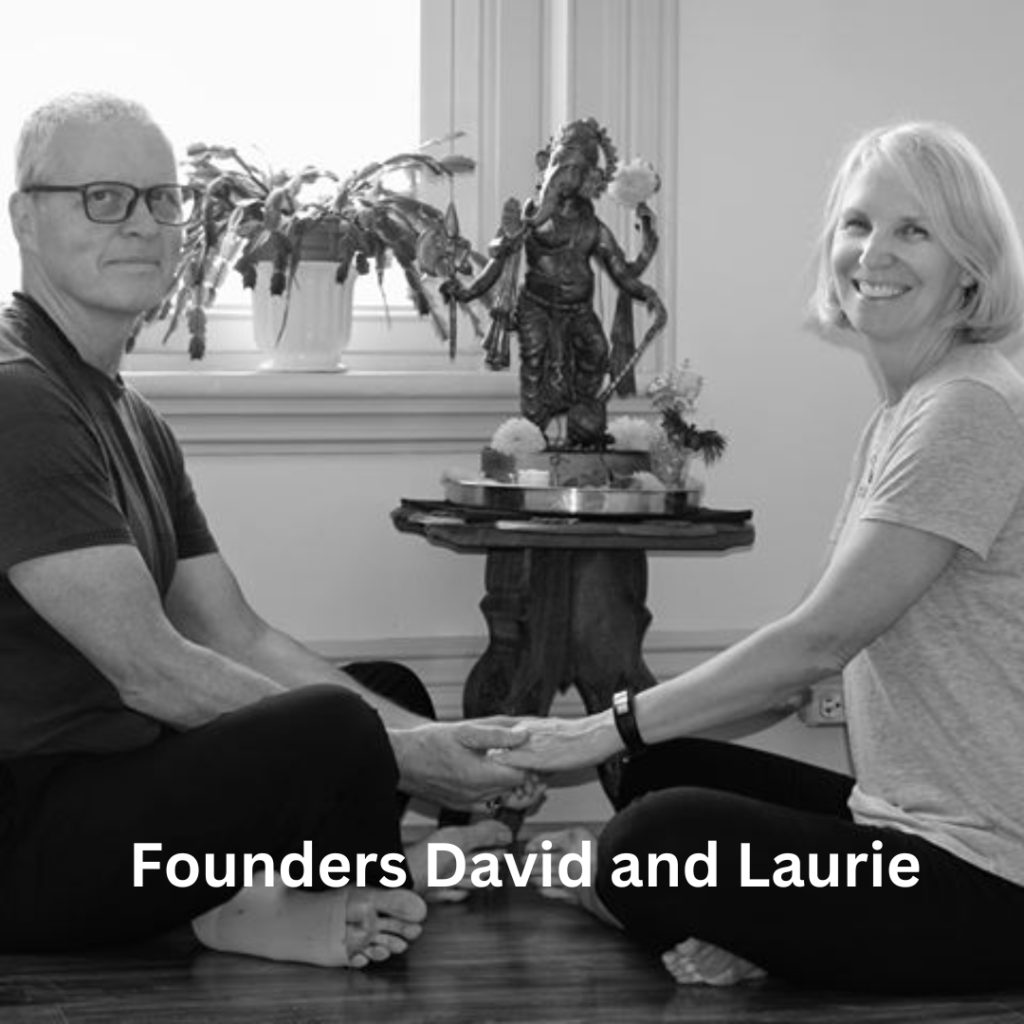 black and white image of the founders david and laurie
