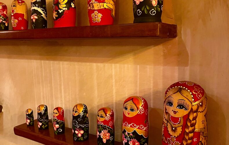 Russian nesting dolls in Laos making the connection to the koshas